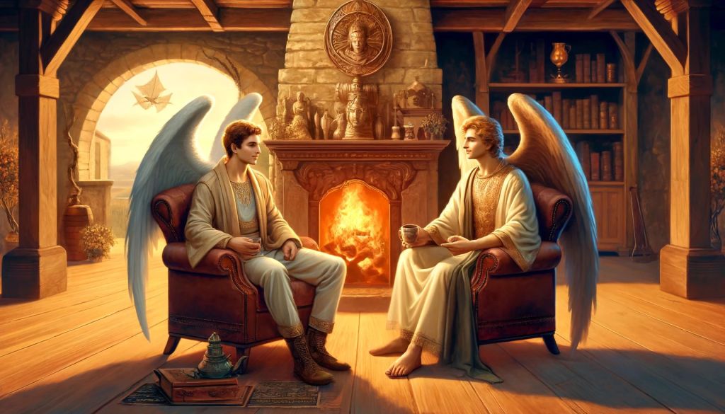 A Divine Discourse: Metatron and Sandalphon on Human Affairs