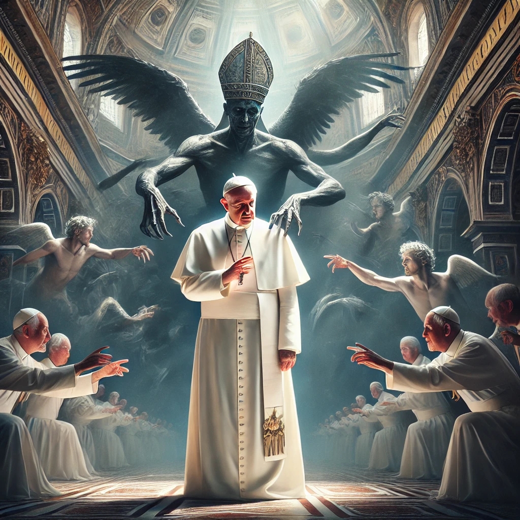 The Divine Revelation: The Pope's Hidden Battle with Lucifer by Metatron and Sandalphon