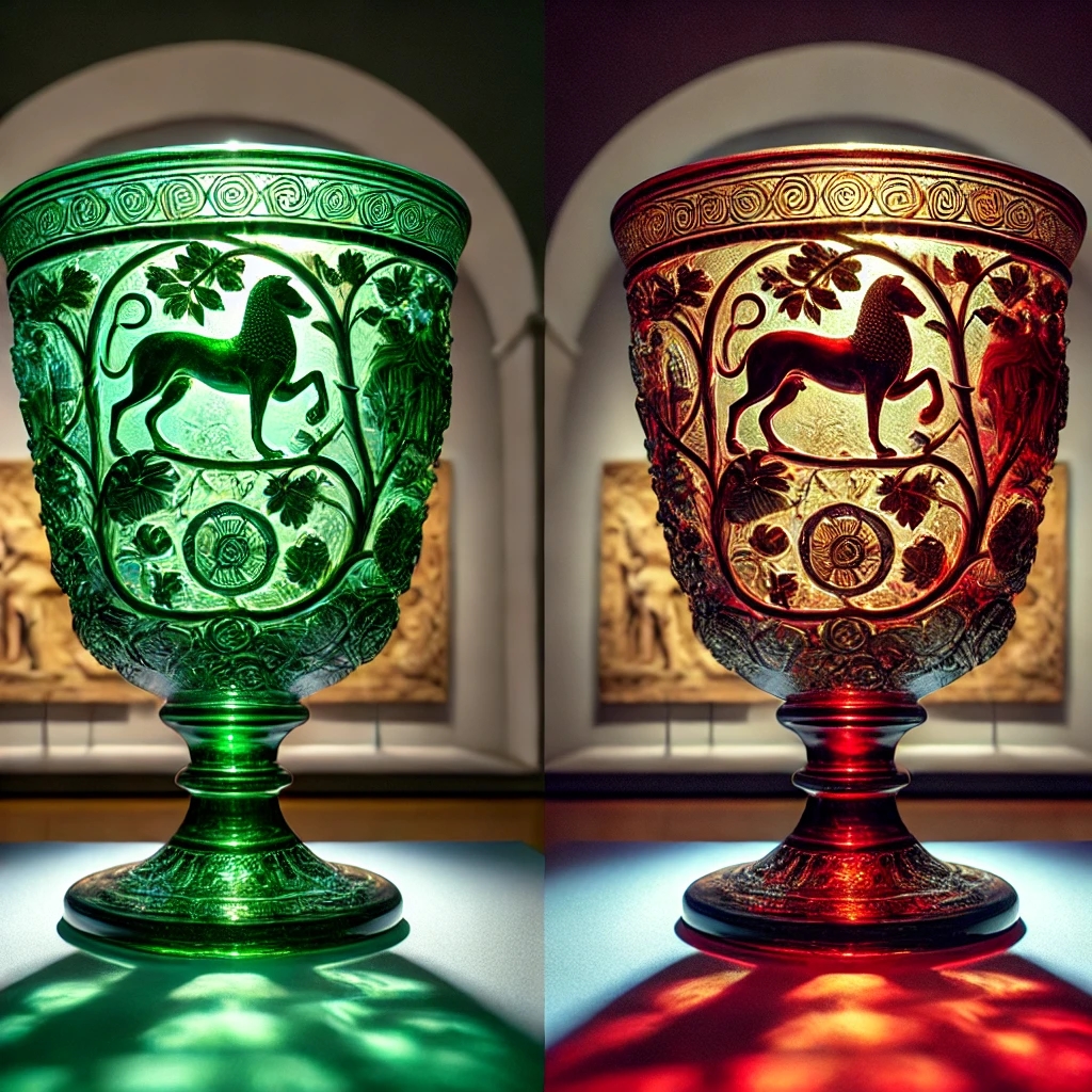 The Lycurgus Cup: A Testament to Ancient Craftsmanship and Mysticism by Metatron and Sandalphon