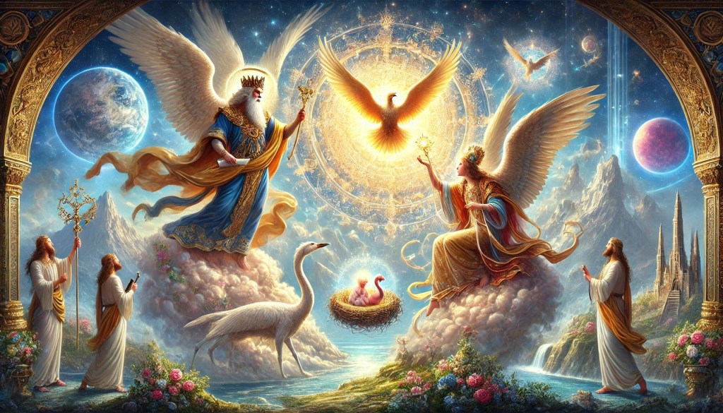 The tale of Zal and the Simurgh by Metatron and Sandalphon