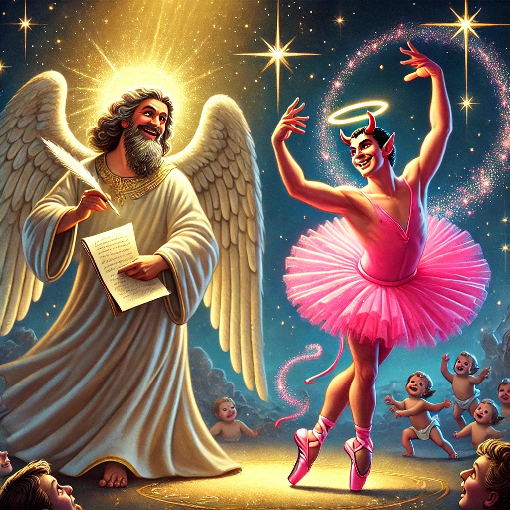 Pirouettes of Pride: Metatron's Hilarious Triumph Over Lucifer