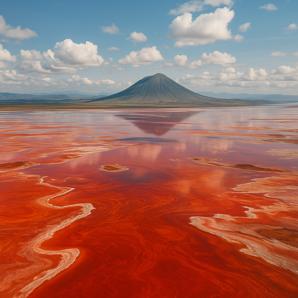 The Salt Mirror of Memory: A Revelation of Lake Natron by MetatronFrom the Scribe of Divine Geometry, Keeper of All Records, Voice of the Silent Light